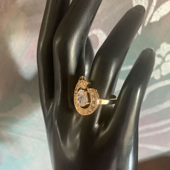 Gorgeous FJ Fallon Gold plated statement ring, Stamped - Picture 3 of 4